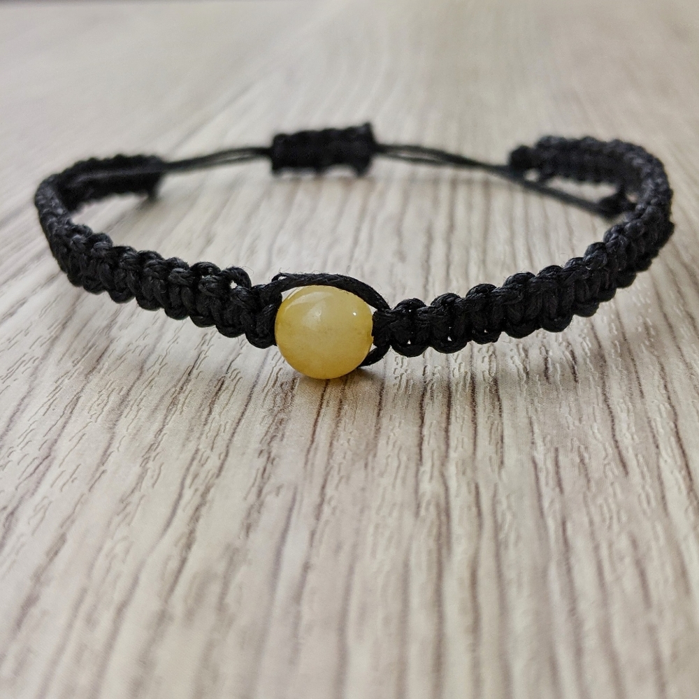 Yellow Jade 8mm Handmade Bracelet